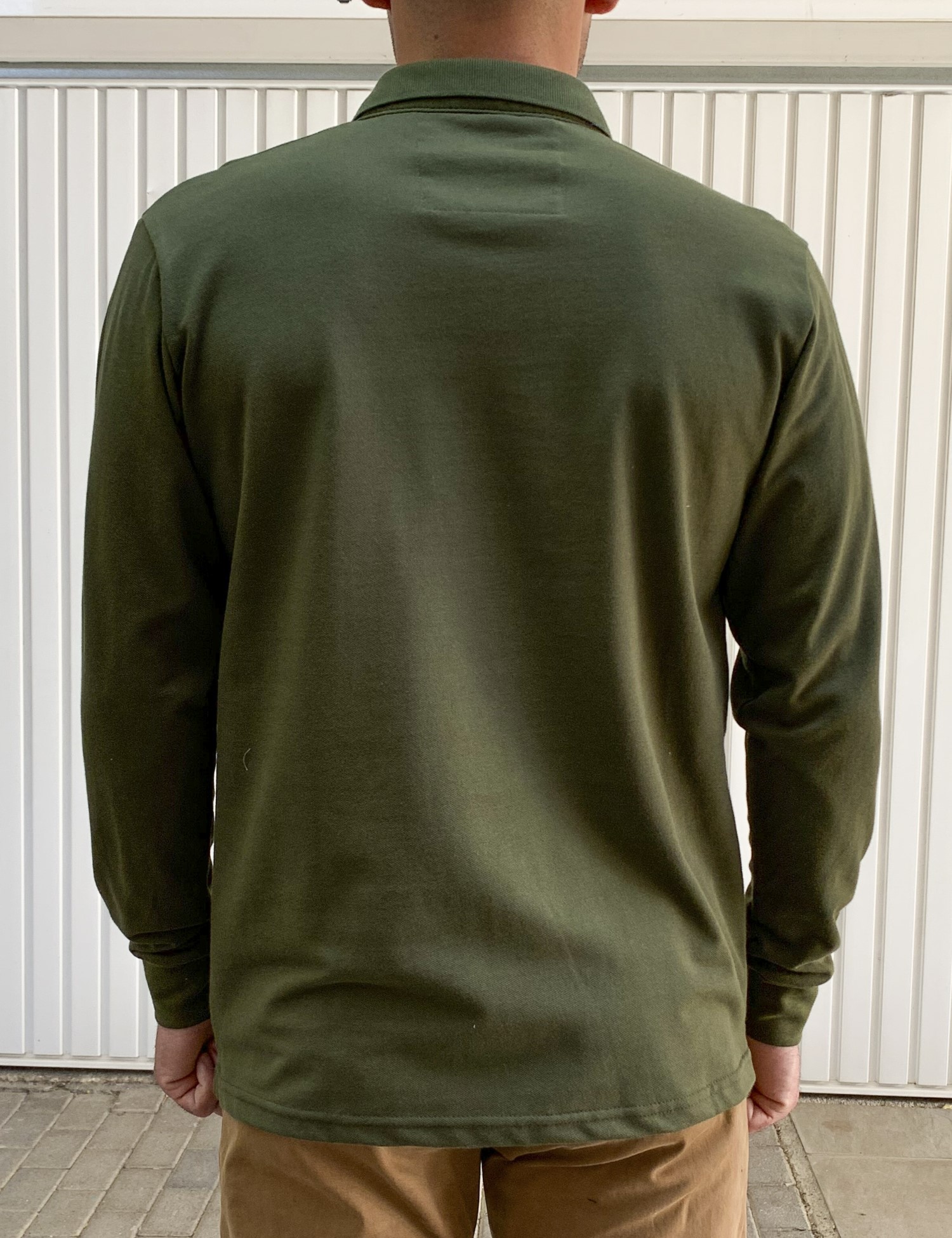 Everbest ανδρική χακί Polo πικέ μπλούζα plus size 241999K φωτογραφία